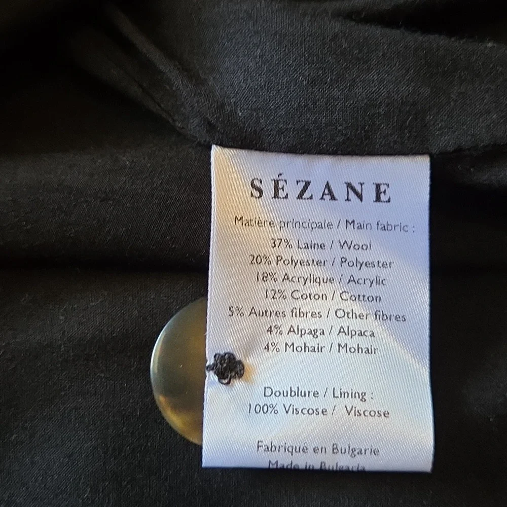 Nwt! Sezane Delfina Dress Black And White Checks Wool/alpaca/mohair - Picture 9 of 13
